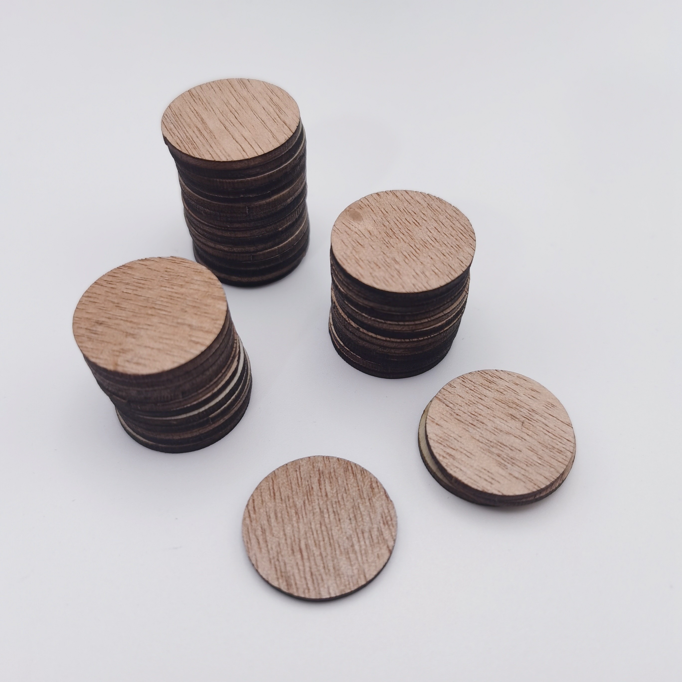 50 Pcs 2 Inch Wooden Circle Cutouts Blank Round Wood with Holes Round  Wooden Ornaments Wooden Coins Unfinished Wood Round Disc Wooden Circle  Chips