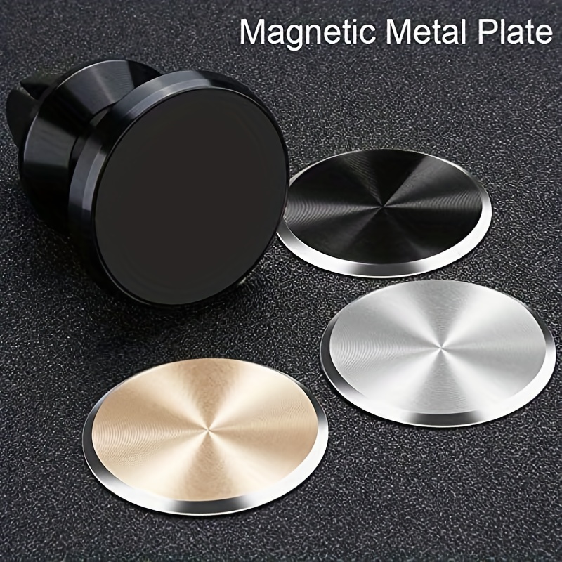 Cute Car Magnetmagnetic Metal Plates For Car Phone Holder - 6pcs