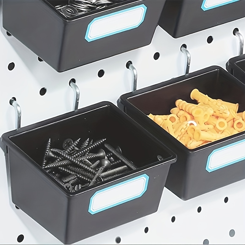Stackable Pegboard Bins Hooks Organize Tools Accessories Temu