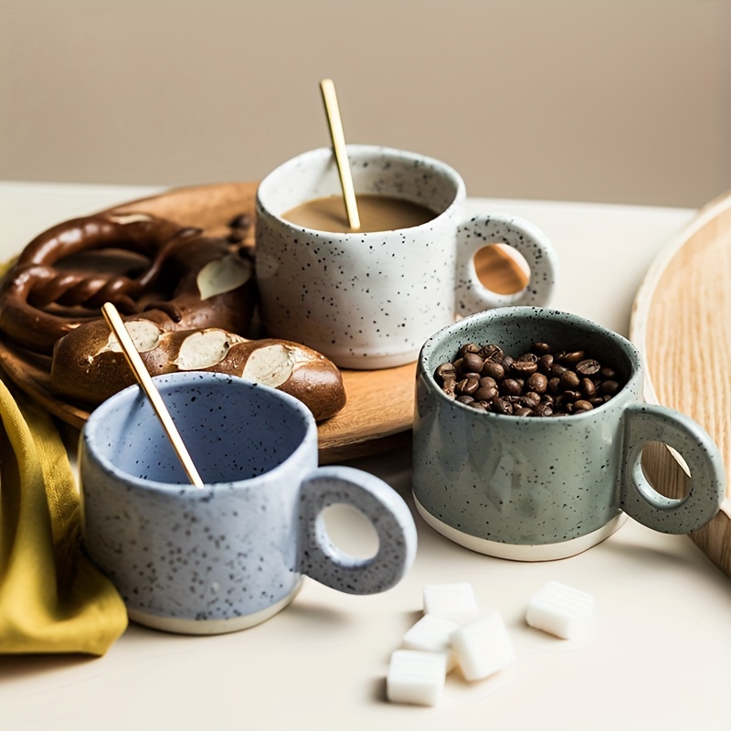 Dots Pattern Coffee Mug, Porcelain Coffee Cups, Water Cups, Summer Winter  Drinkware, Birthday Gifts - Temu