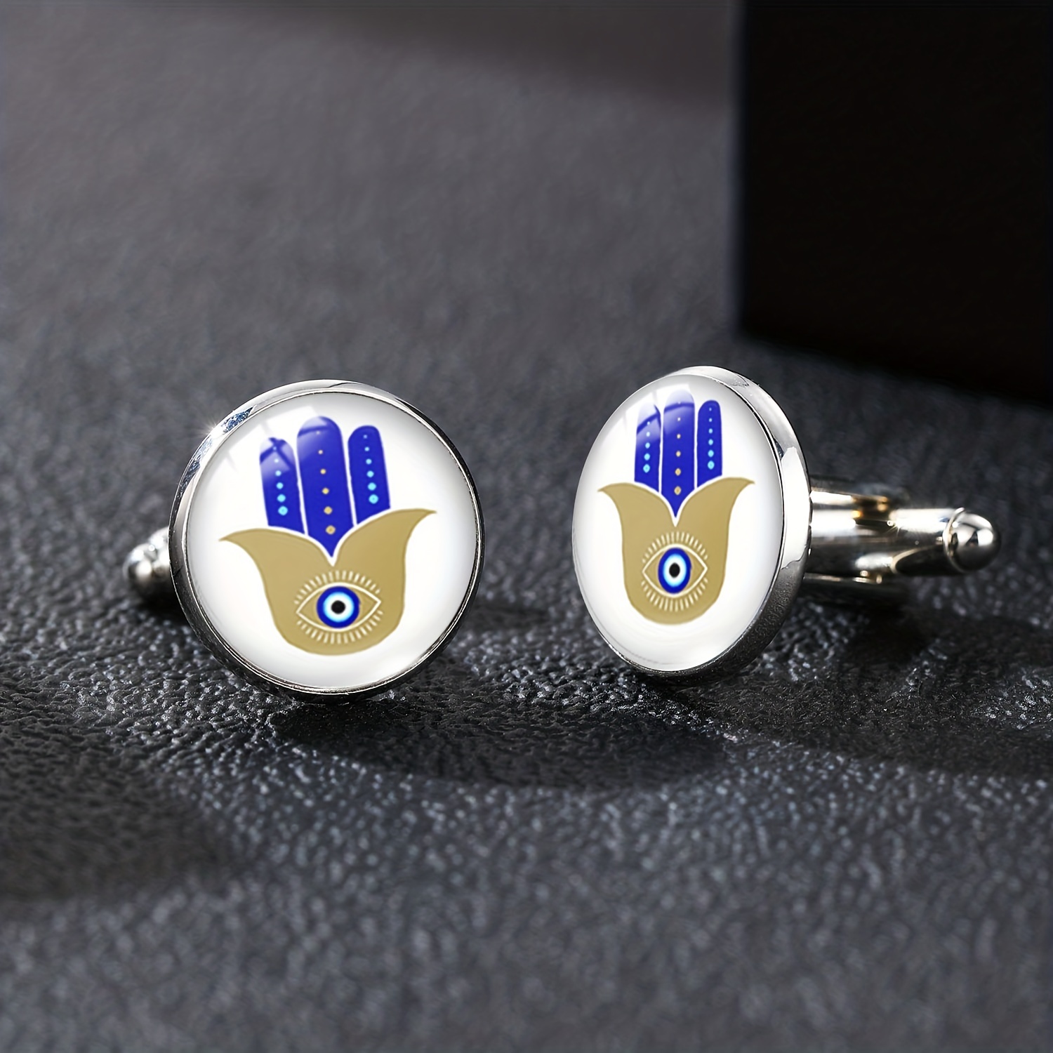 1pc Royal Devil Eye Cufflinks DIY Jewelry