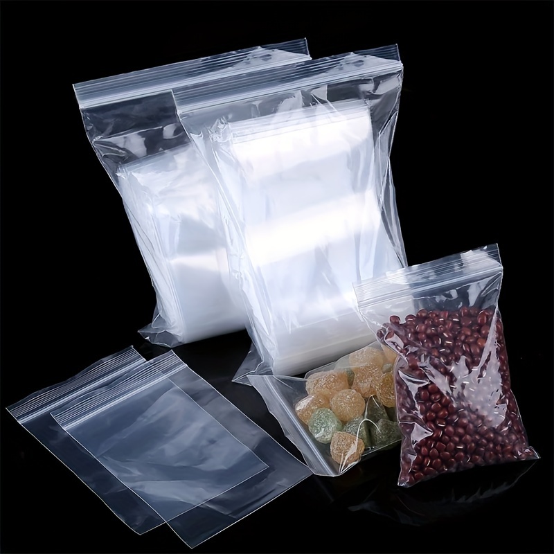 Thick Clear Ziplock Storage Bags Heavy-Duty Transparent Plastic Reusable  Poly Bag