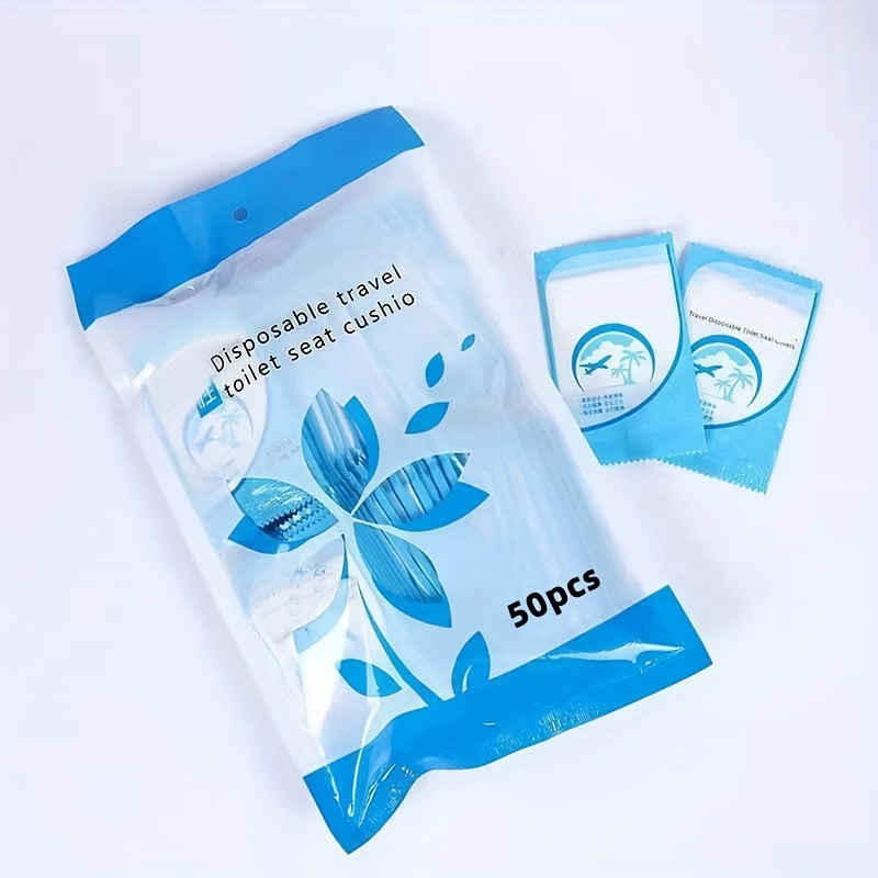 Waterproof Disposable Toilet Seat Covers for Public Restrooms - Travel Size