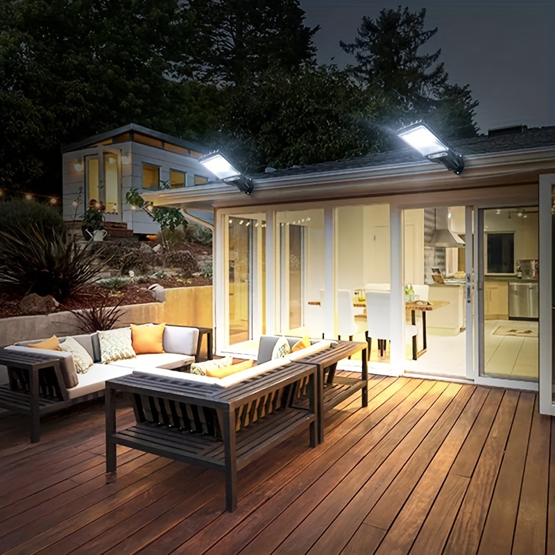 Luz LED Solar Para Exterior Con Sensor De Movimiento Jardin Patio Casa  Lampara