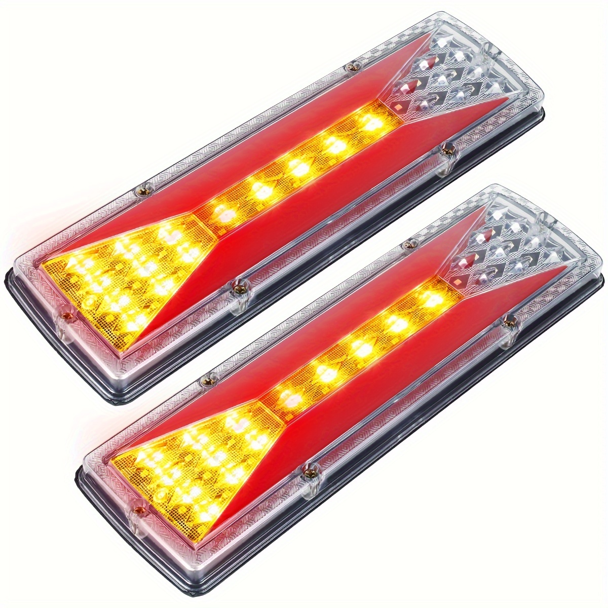 1 paire 6 22-LED ovale rouge Stop/clignotant/frein/marqueur/queue