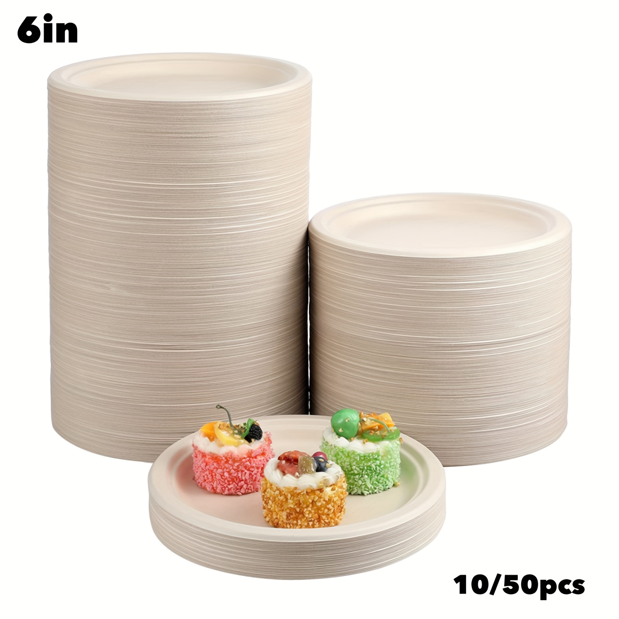 Large White Disposable Paper Plates Perfect For Desserts - Temu