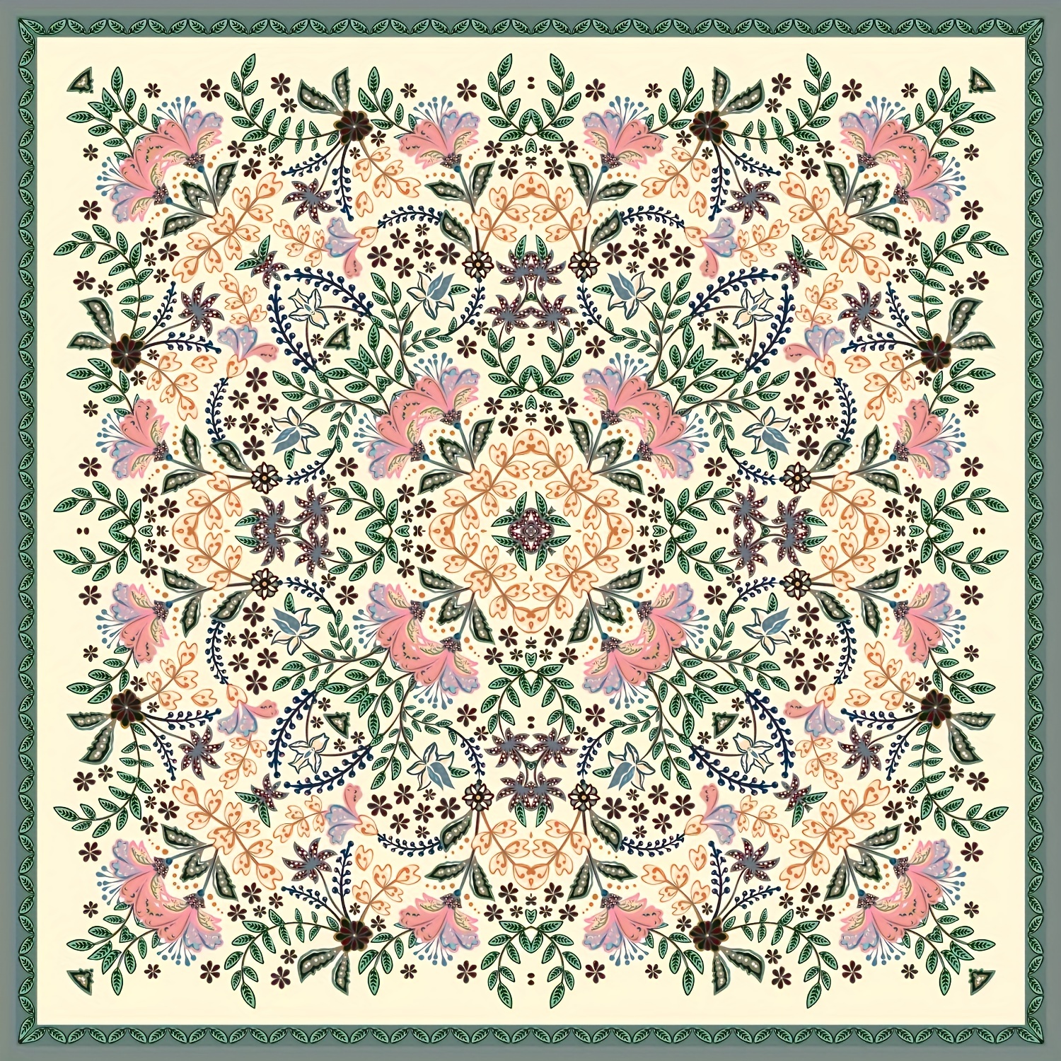 Boho Vintage Absorbent Non Slip Rug Stain Resistant Waterproof Mat