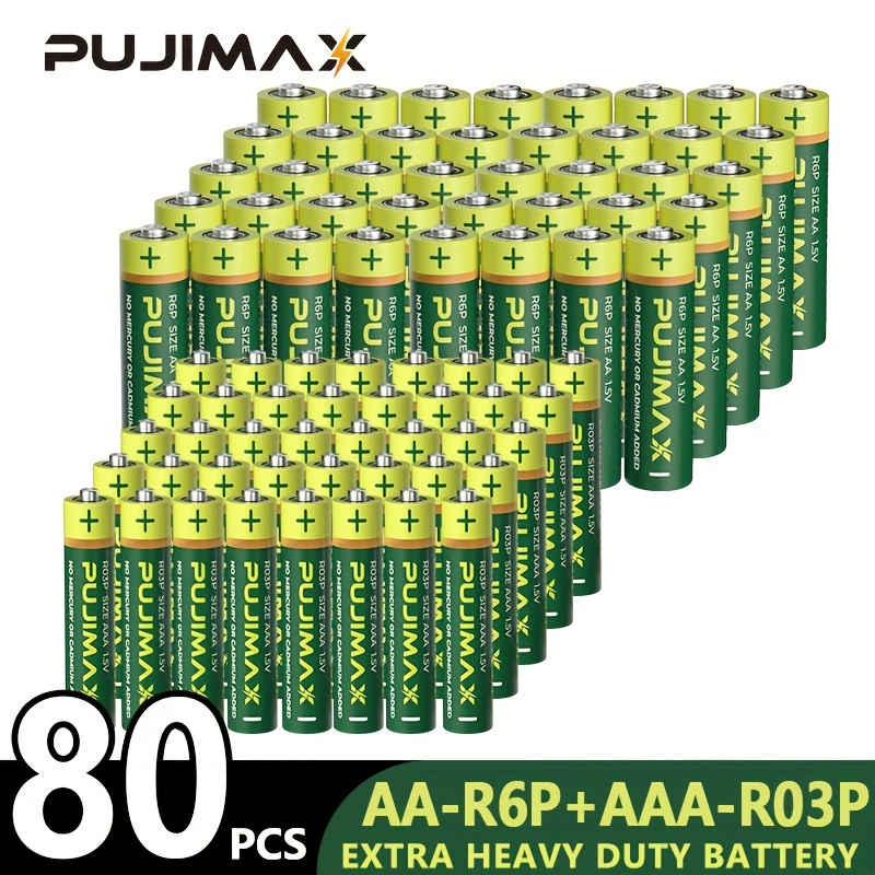 Combo 16pcs Super Heavy Duty AA/AAA Batteries 1.5V R03P R6P UM4 UM3  Zinc-Carbon