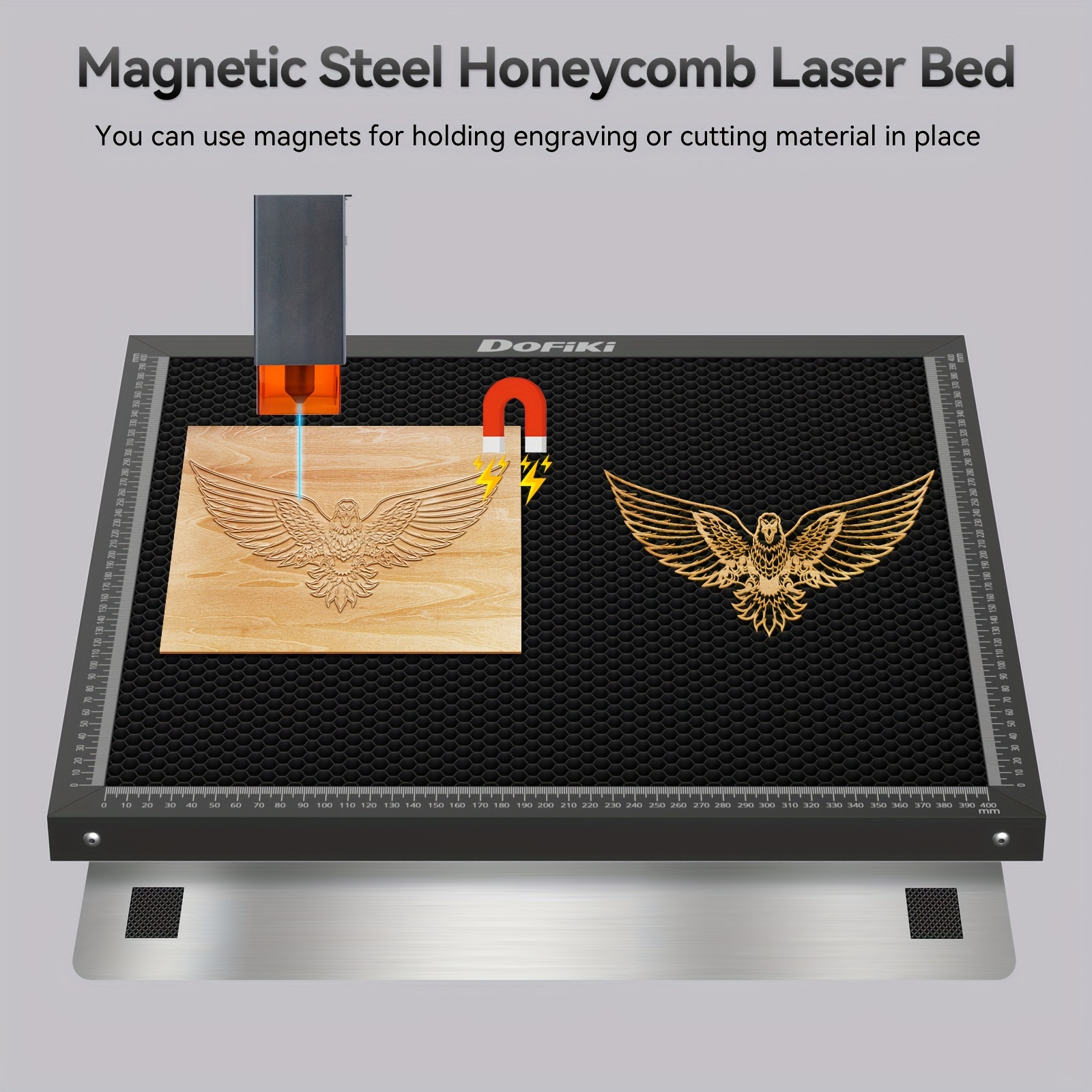 Laser Honeycomb Bed, 400 x 400mm Aluminum Honeycomb Working Table for Laser Engraver/Cutting for Dissipating Heat for Your Engraving,Laser Engraver