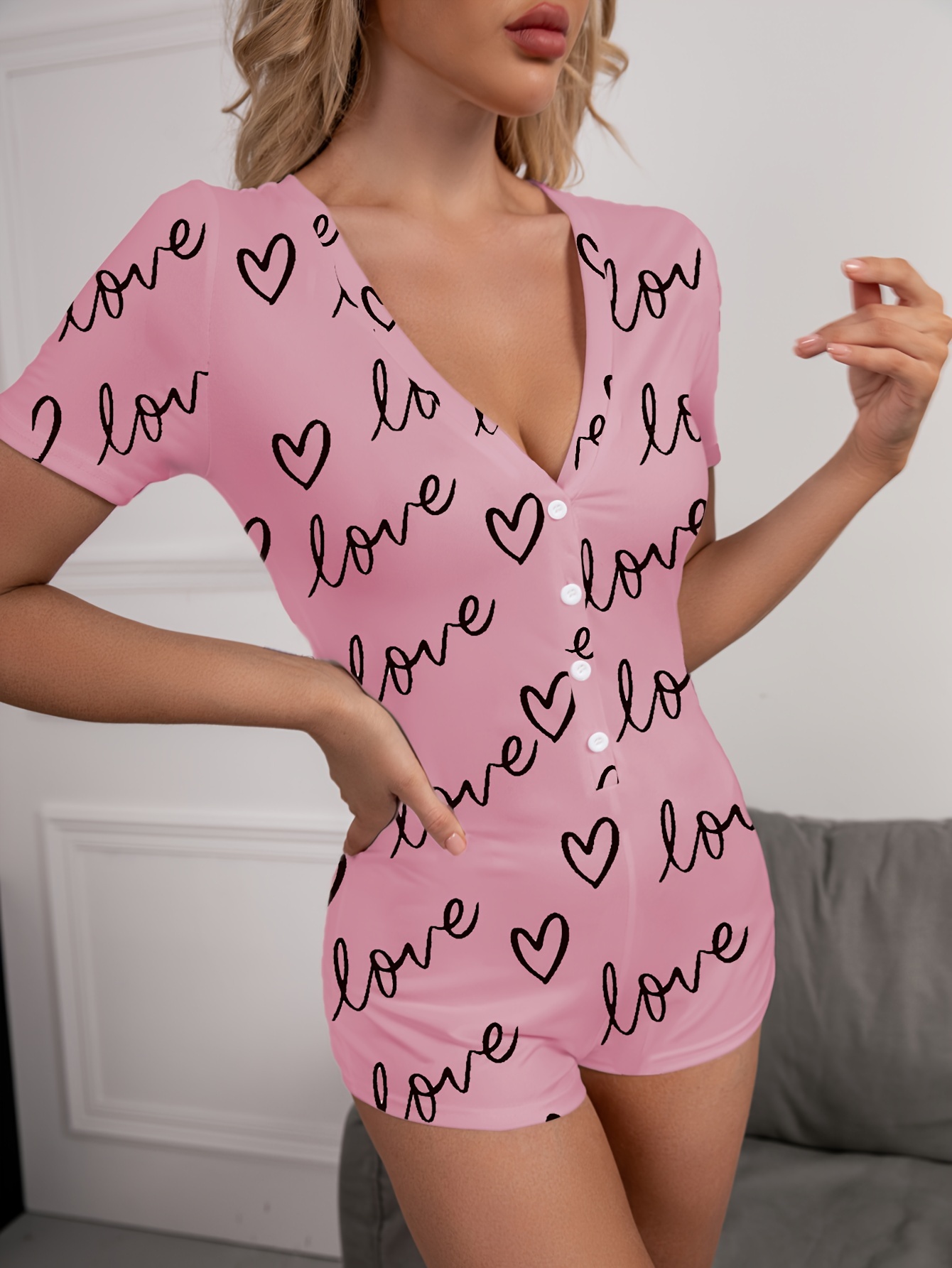 Victoria secret pajama romper hot sale