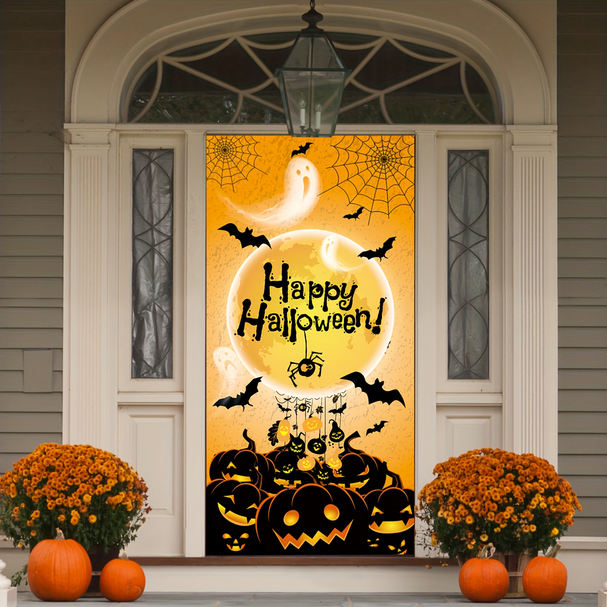 enforcamentos abóbora Halloween, boas-vindas à porta da frente feliz dia  das bruxas, Happy Halloween Welcome Sign para Haunted House, Party, Club,  Bedroom, Kitchen Kagrote