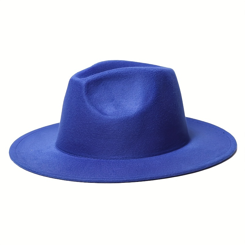 classic british style fedora cap unisex solid color trilby hat felt hat vintage jazz hats for women men