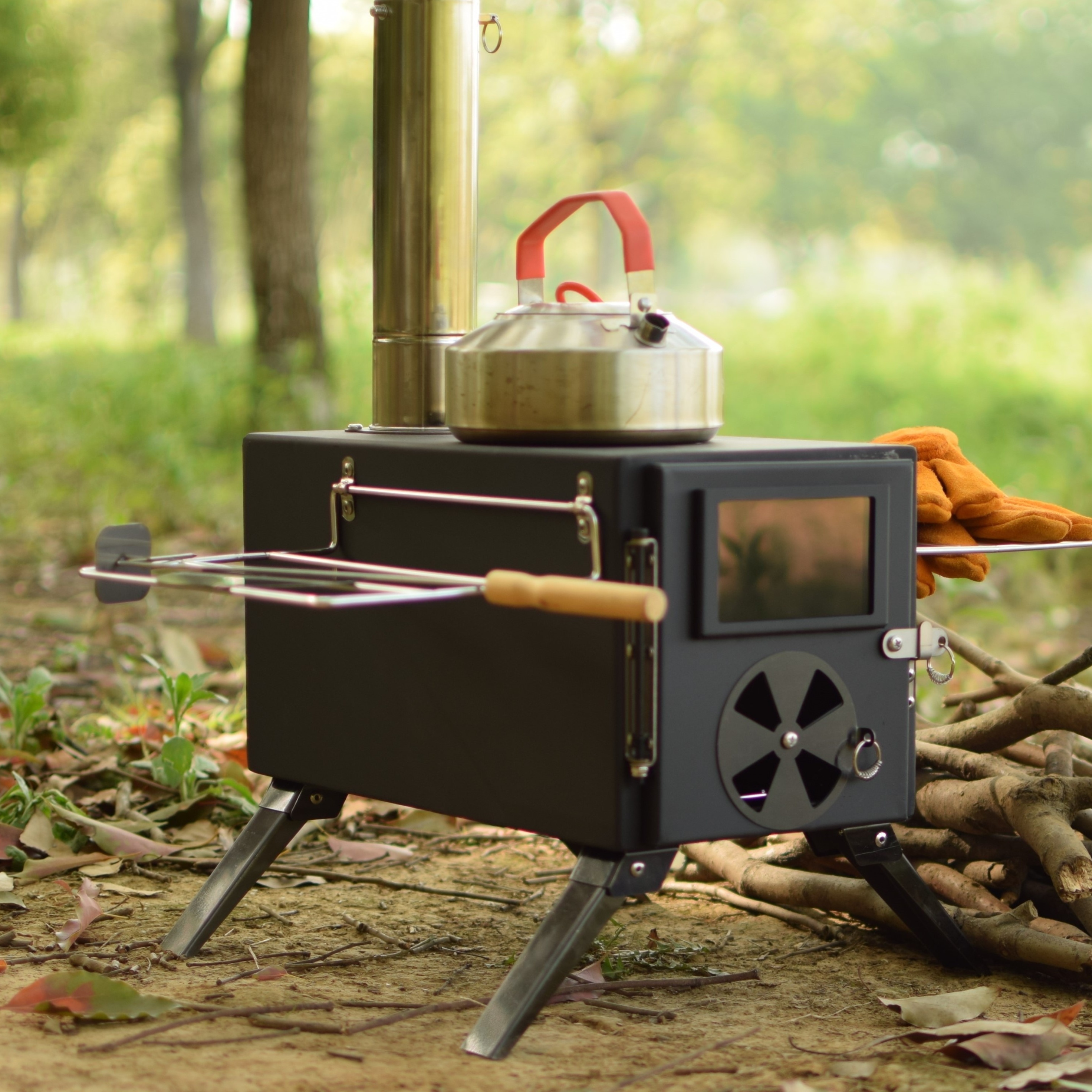 Camping Oven Stove Outdoor Folding Baking Smoked Oven Insulation Stainless  Steel Barbecue Oven Hiking Picnic BBQ Grilling Stove - AliExpress