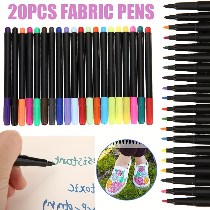 Fabric Marker Pen Set Diy Hand Drawn Waterproof Fadeless T - Temu