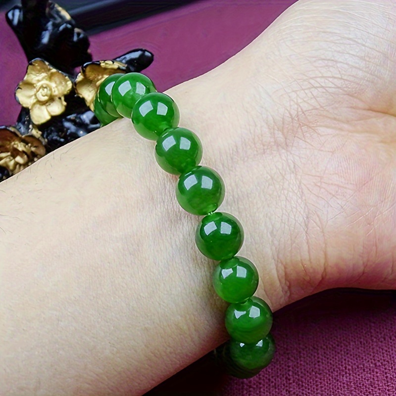 

1pc Natural Jade Hand Jewelry, Good Luck Bracelet Unisex