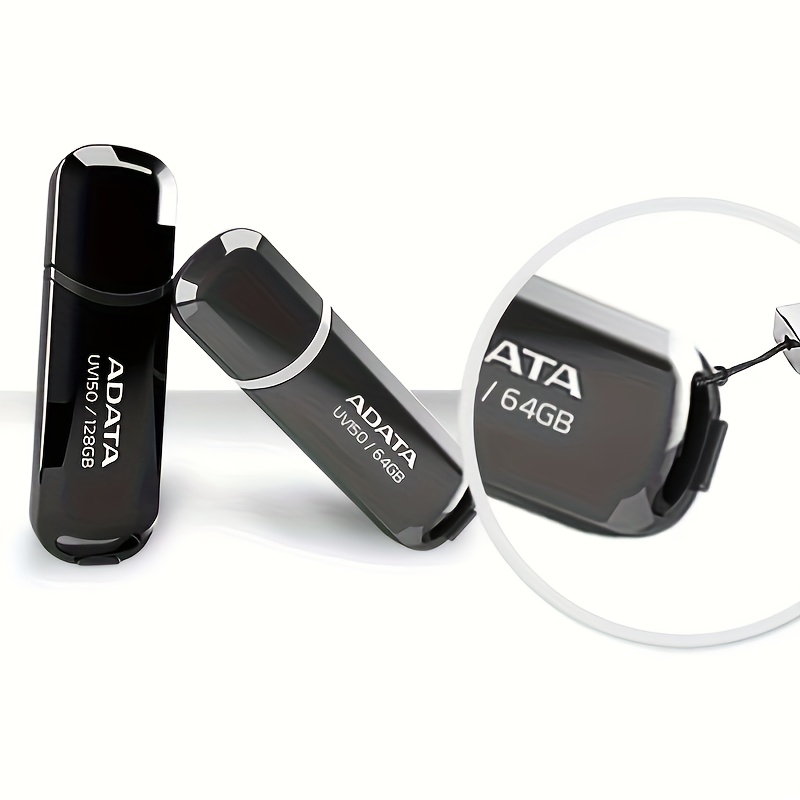 ADATA USB 3.2 Pendrive 128GB USB Flash Drive 64GB U Disk High Speed Pen  Drive 32GB Portable Flash Drive UV150 Black for Desktop