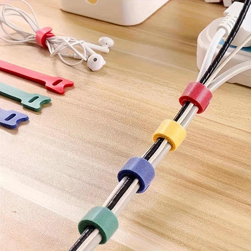Mixed Color Reusable Fastening Strap Hooks Rings Multi - Temu