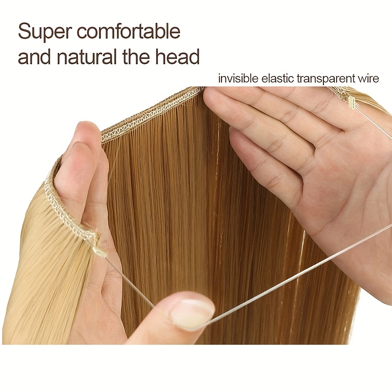 Invisible Wire Hair Extensions Transparent Wire Adjustable - Temu Canada
