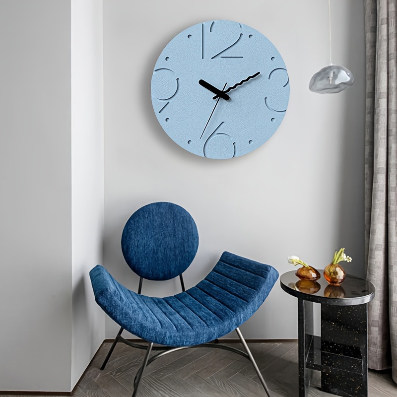 Horloge numérique silencieuse à la mode,horloge murale perforée  gratuite,décoration de salon domestique,horloge lumineuse