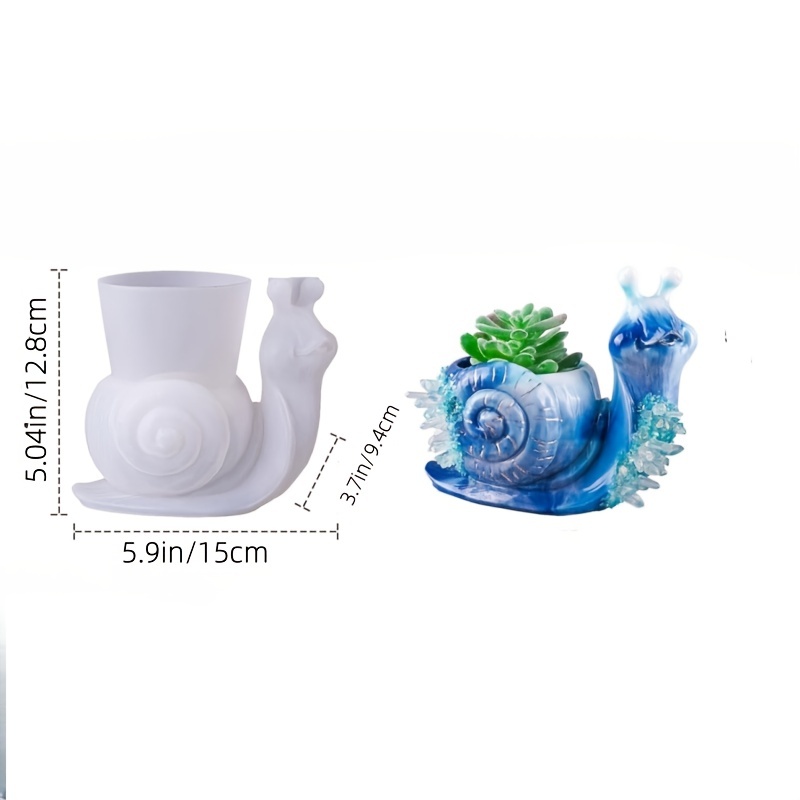 Snail Silicone Molds For Epoxy Resin, 3d Large Flower Pot Vase Resin Molds For Concrete Cement, Cute Epoxy Resin Mold For Resin Casting, Craft, Home Decor