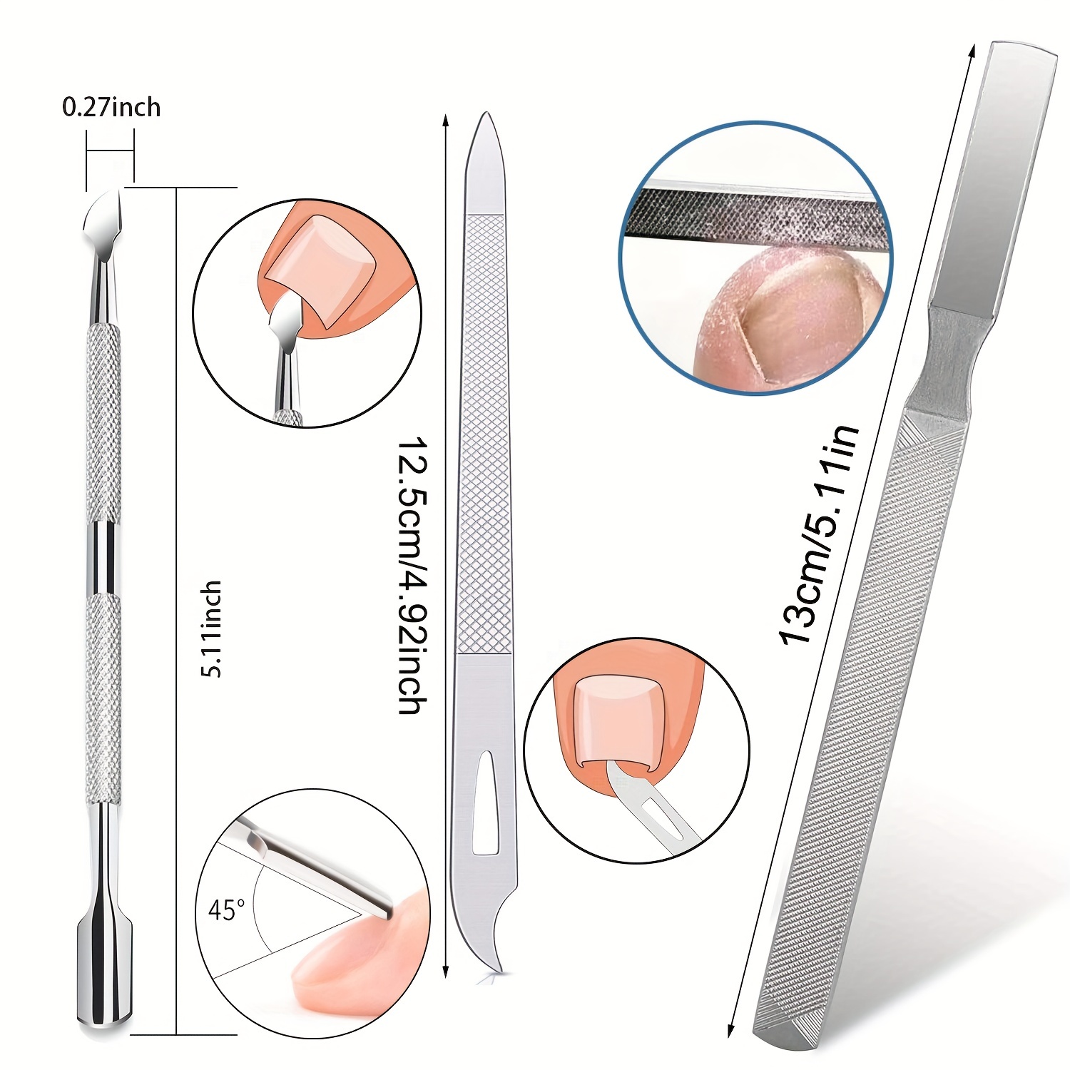 Ingrown Toenail Tool Kit Stainless Steel Clippers for Thick and Ingrown Nails