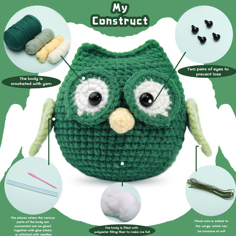 New Crochet Material Package Contains English Instruction Manual, Beginner  Crochet Yarn Kit For Adults, Knitting Handmade Diy Cartoon Doll For  Beginners - Temu