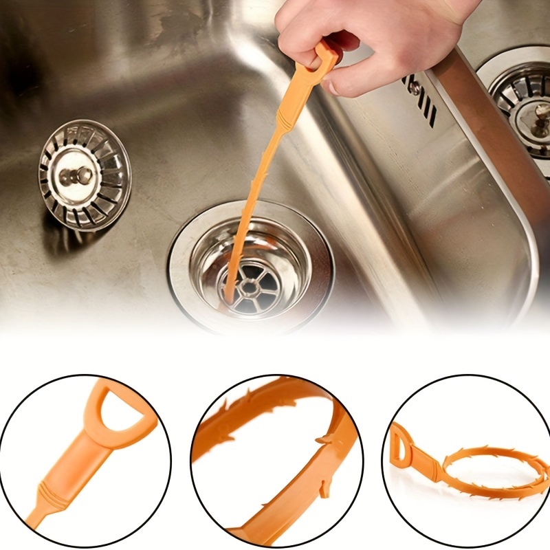 6 Pcs Drain Hair Clog Remover Tool, 24 Inch Bendable Drain Hair Remover  Tool For Sewer, Kitchen Sink, Bathroom Tub,(5+1)
