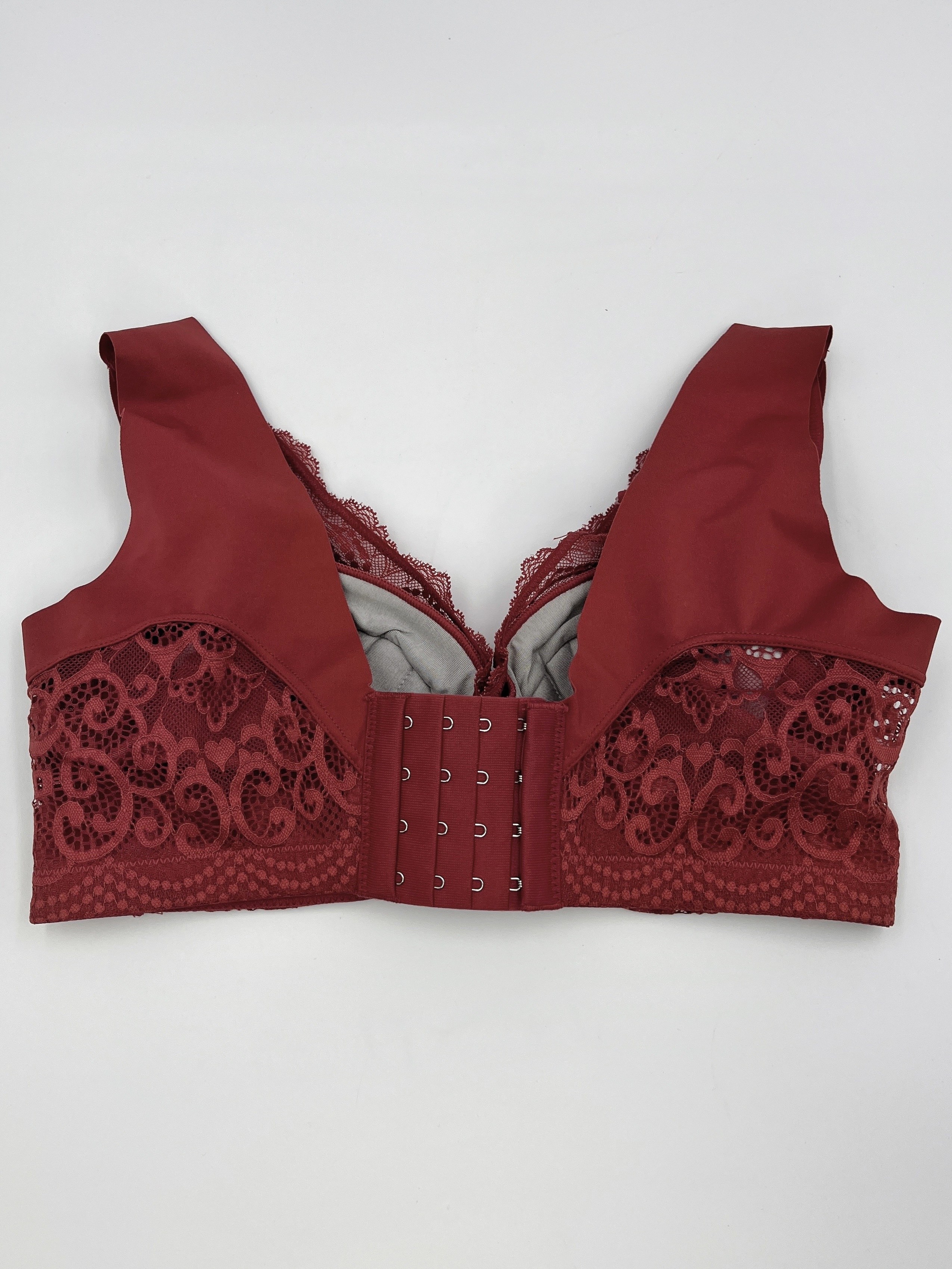 Floral Lace Padless Bras See Through Deep V Bow - Temu Canada