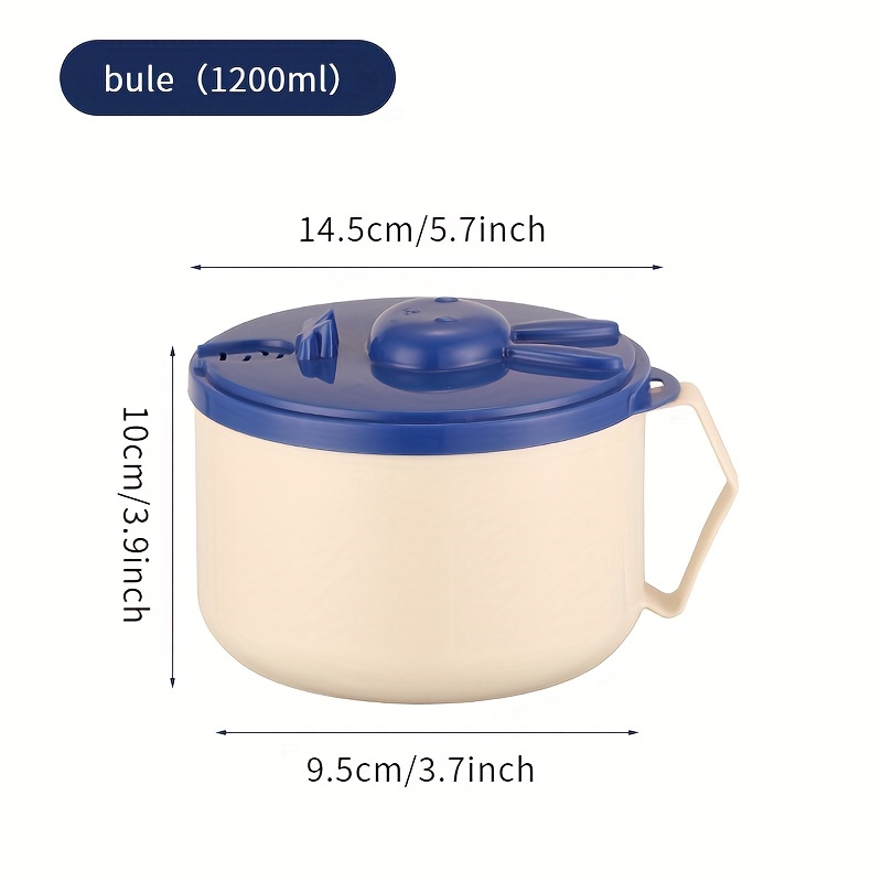 1pc High-capacity Insulated Bowl With Lid Stainless Steel Single