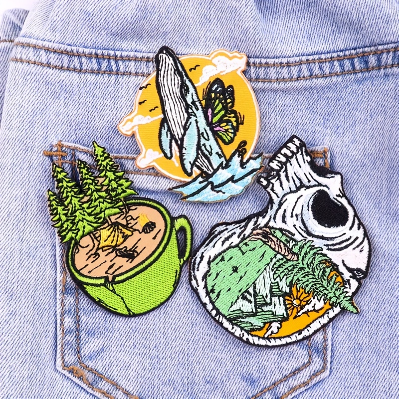 Travel themed Iron on Patches For Diy Clothing And - Temu