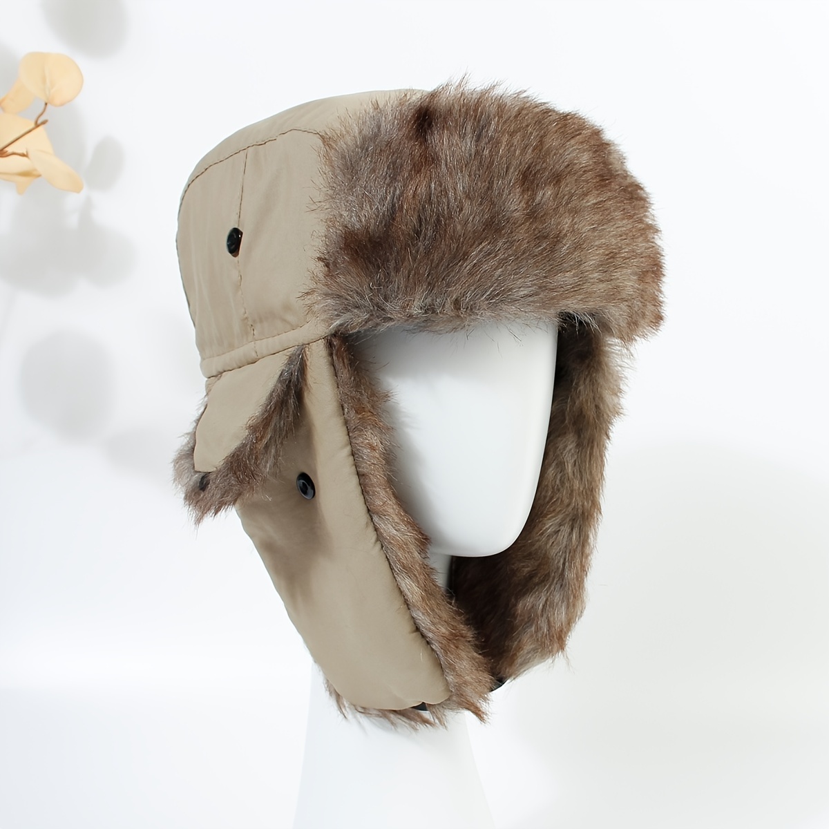 帽子回りは約61cmイタリー製HAUTO MODE RENRO BROGI耳まで暖かおしゃれ毛皮帽子