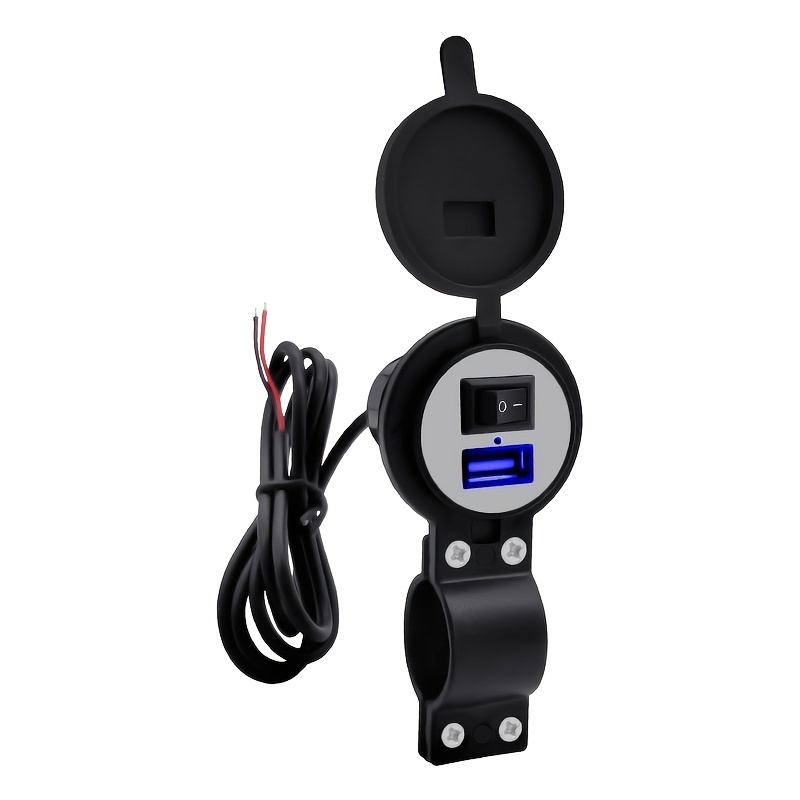 Motorrad USB Ladegerät Lenker Wasserdichte 12V Steckdose Adapter mit  Voltmeter