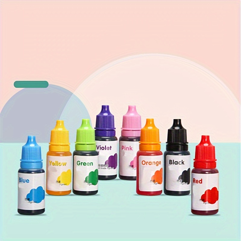 7 Bottles Of 10/20ml Scientific Experimental Pigment Material Water-oil  Plasticine Slime Crystal Mud Color Mixing Manual Pigment