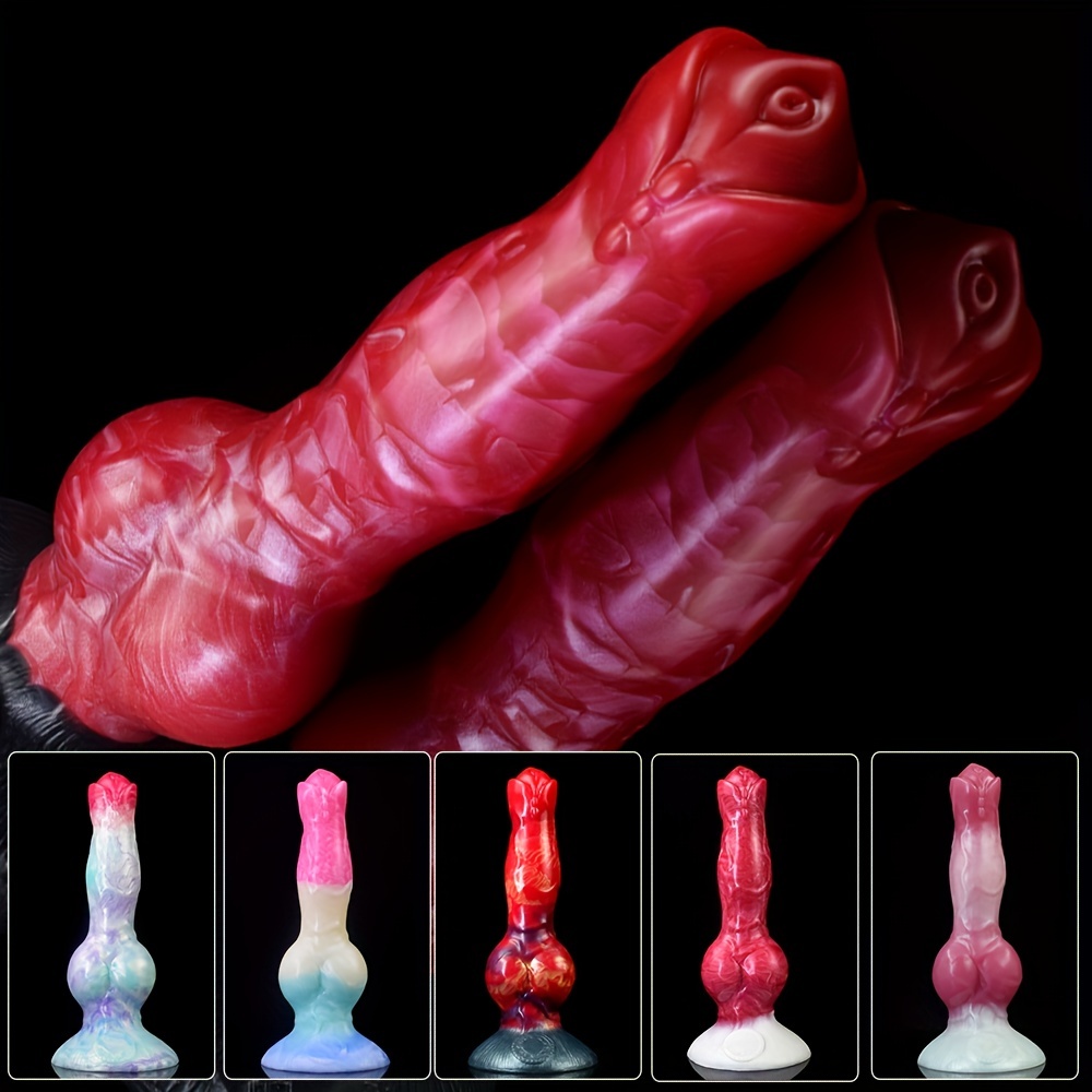 Soft Silicone Dog Knot Realistic Female Dildo Large Animal Temu