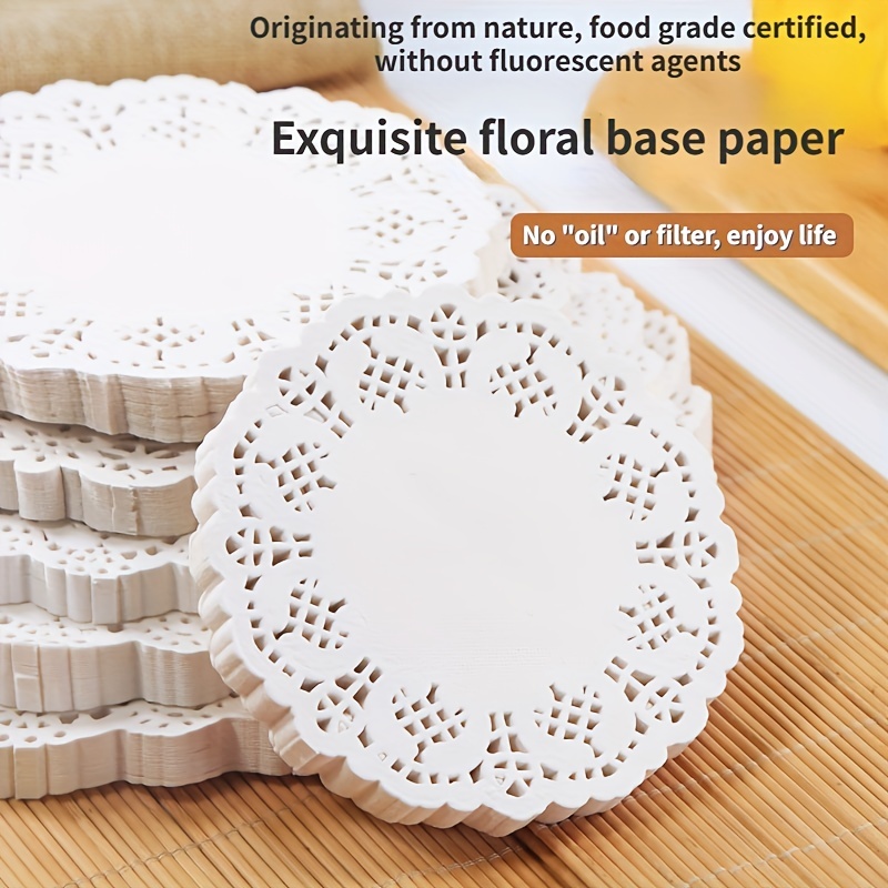 6.5 inches Cake Paper flower / oil on paper Baking/ snack bread bottom pad  of paper /snack baking dish pad of paper