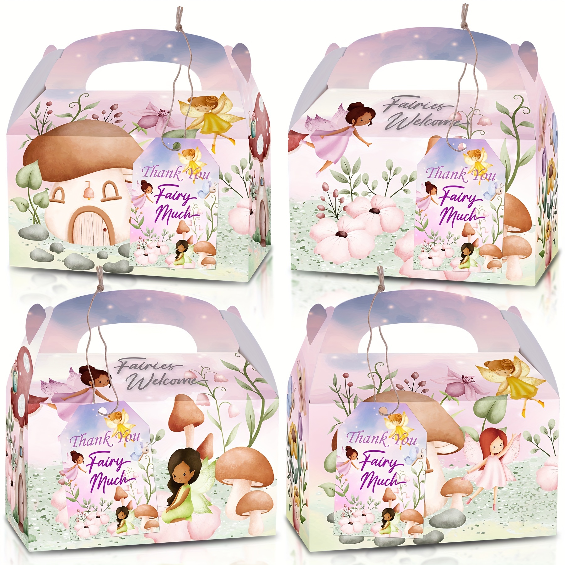 

12pcs Dreamy Colorful Fairy Tale Party Favors Gift Bags - Perfect For Birthday, Baby Shower, And Baby Girl Celebrations!