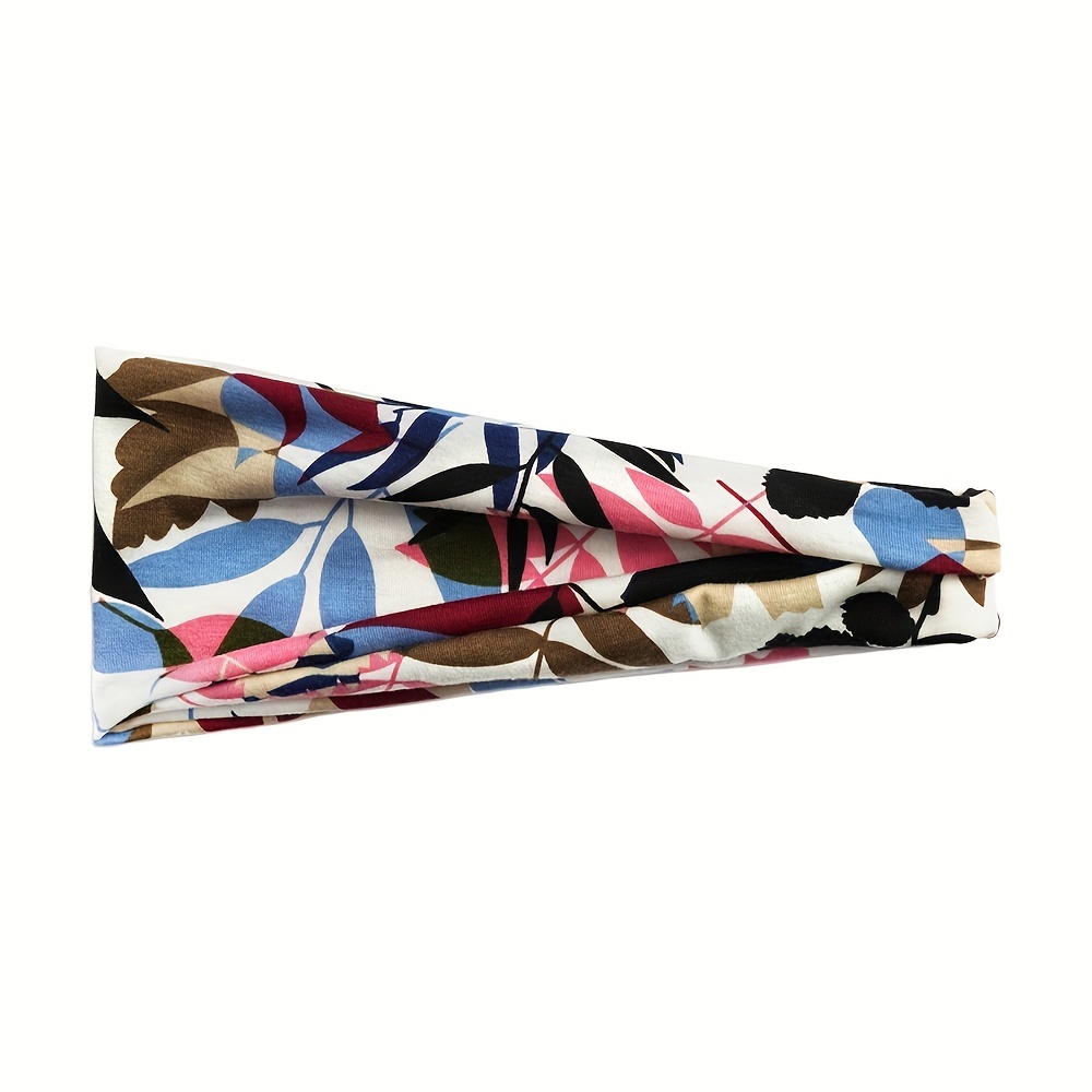 Sports Fold Headband Ladies Floral Print Hair Accessory