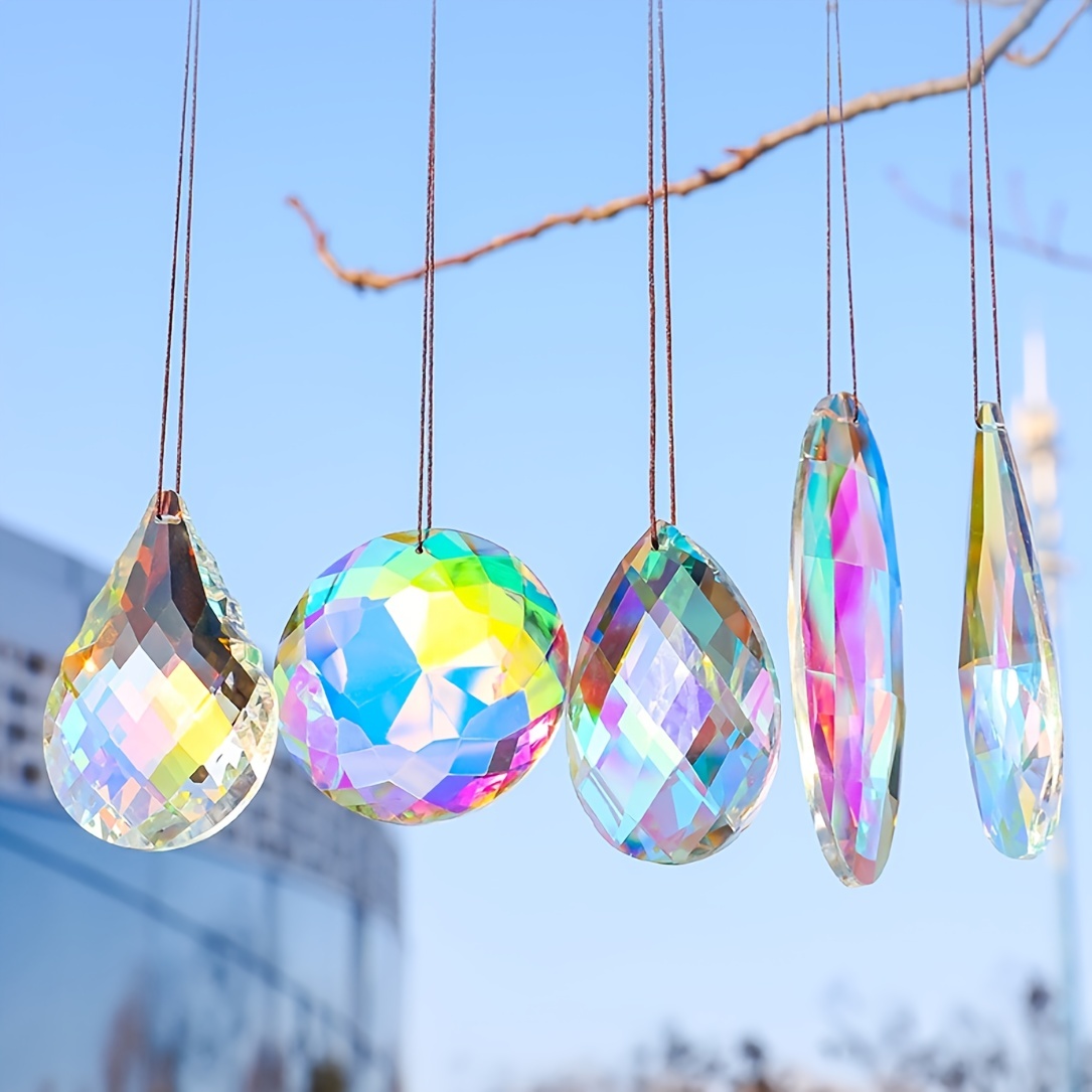 Crystal Suncatcher Sun Catchers Indoor Window Hanging Sun Catchers With  Crystals Light Catcher With Prisms And Agate Slices For Indoor Outdoor Home