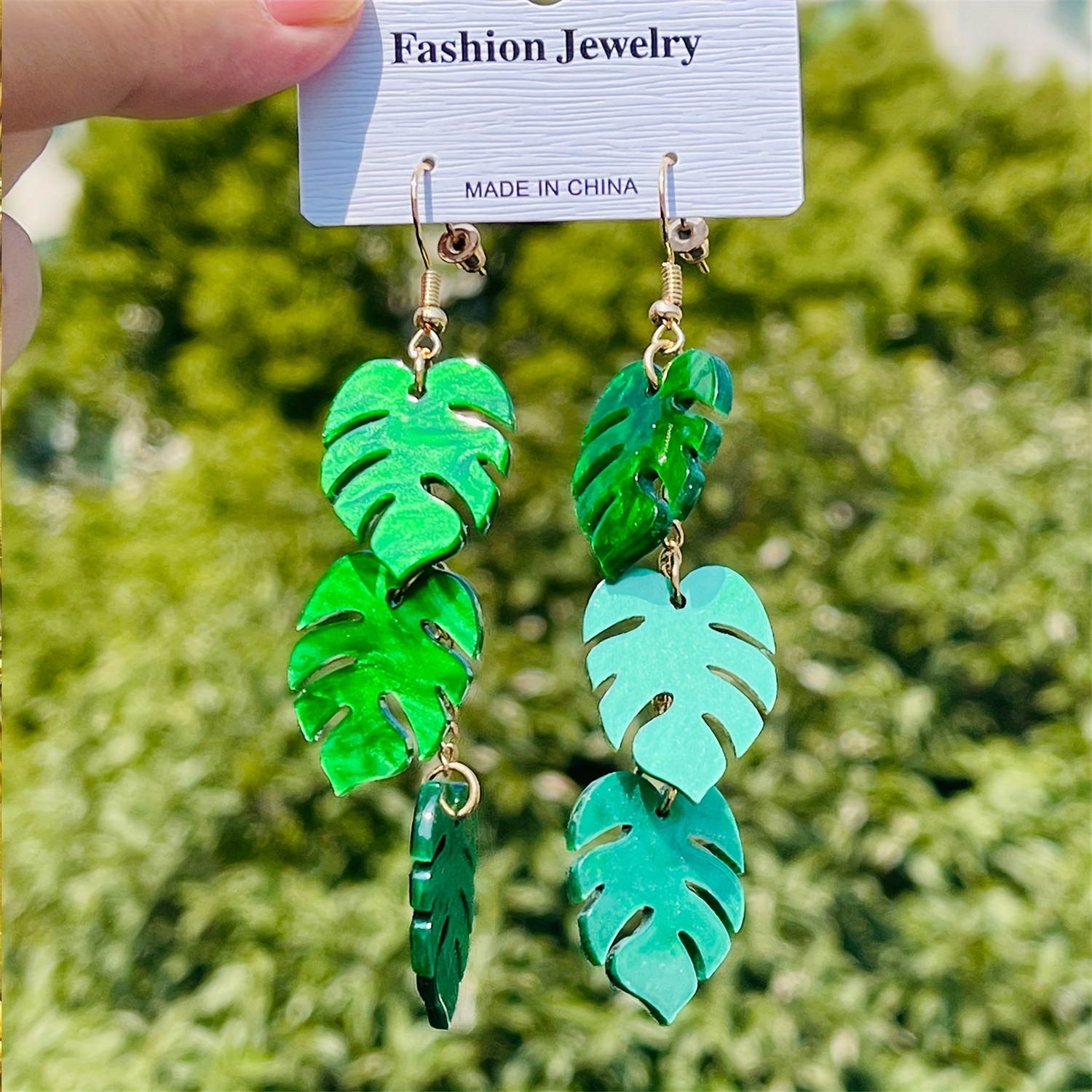 1 Pair Green Palm Leaf Dangle Earrings For Women Girls Lightweight Resin  Tropical Green Plant Charms Drop Hook Stud Earring Fashion Cute Festival  Ornament Jewelry Unique Gifts Nature Lover