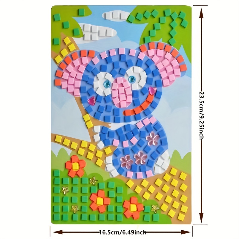 Diy Mosaic Sticker Art Kit Eva Sticker Quiet Toy Perfect - Temu