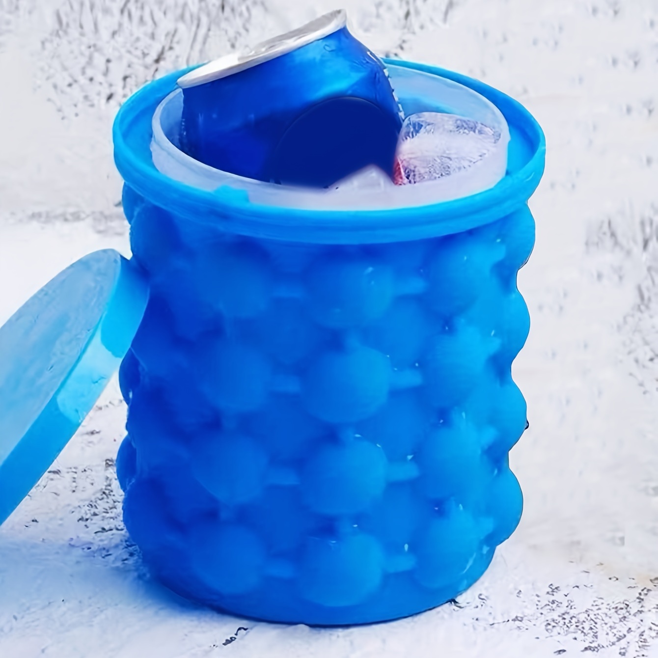Food Grade Silicone Round Bucket Ice Tray Ice Maker Ice Cube - Temu