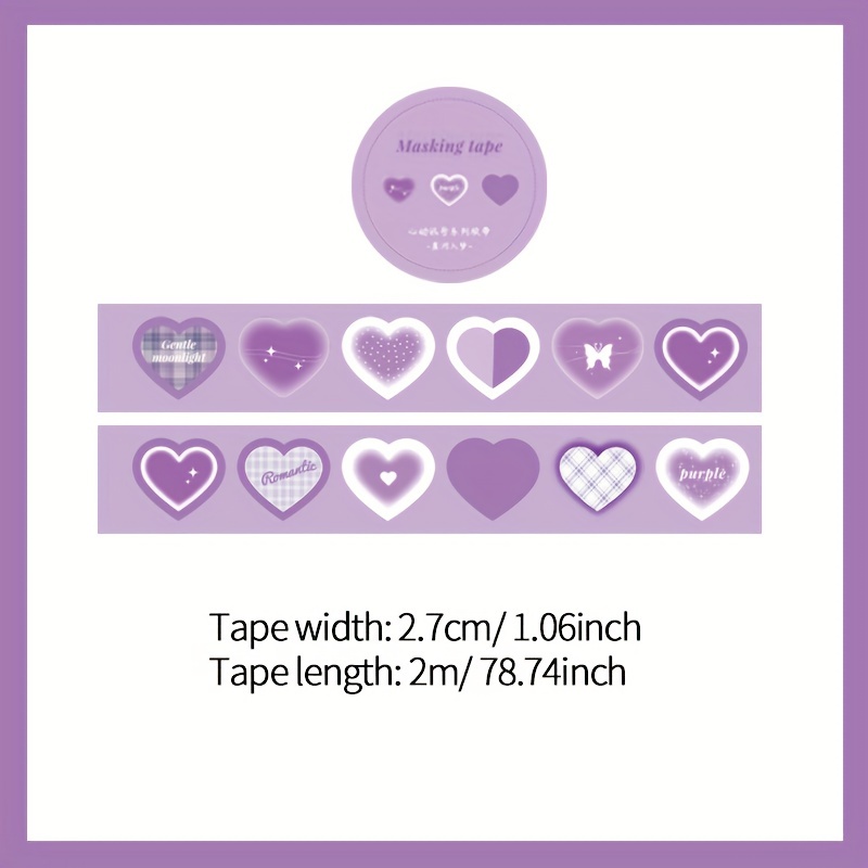 Black Graffiti Heart Love Blue Washi Tape - Temu