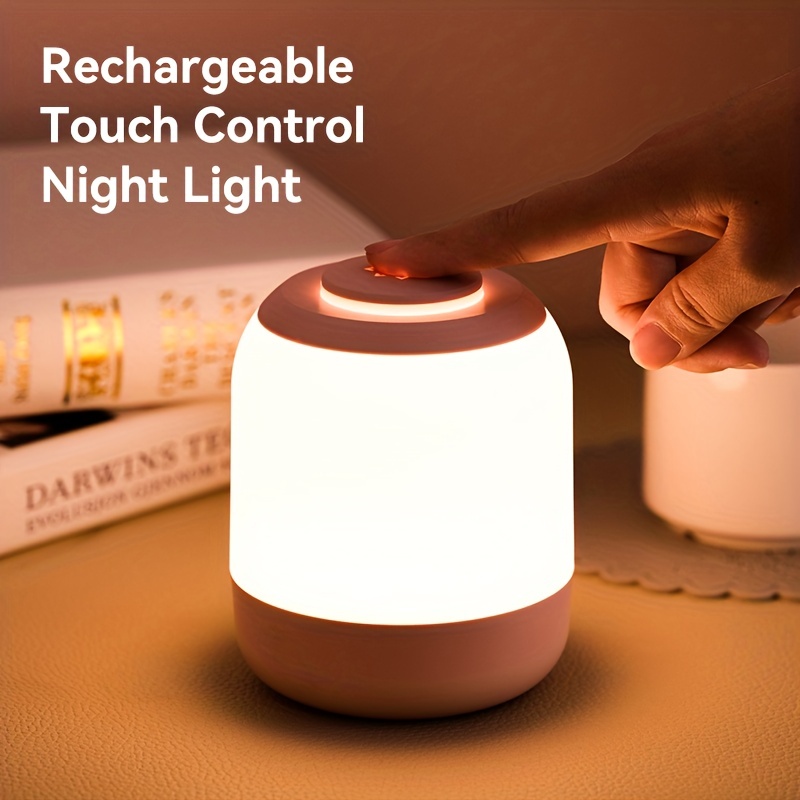 

1pc Rechargeable Table Lamp, Bedside Dimmable Touch Control Night Light, Cordless Table Lamp, Bedside Table Lamp, Nightstand Table Lamp For Bedroom Living Room Home Decor Gift