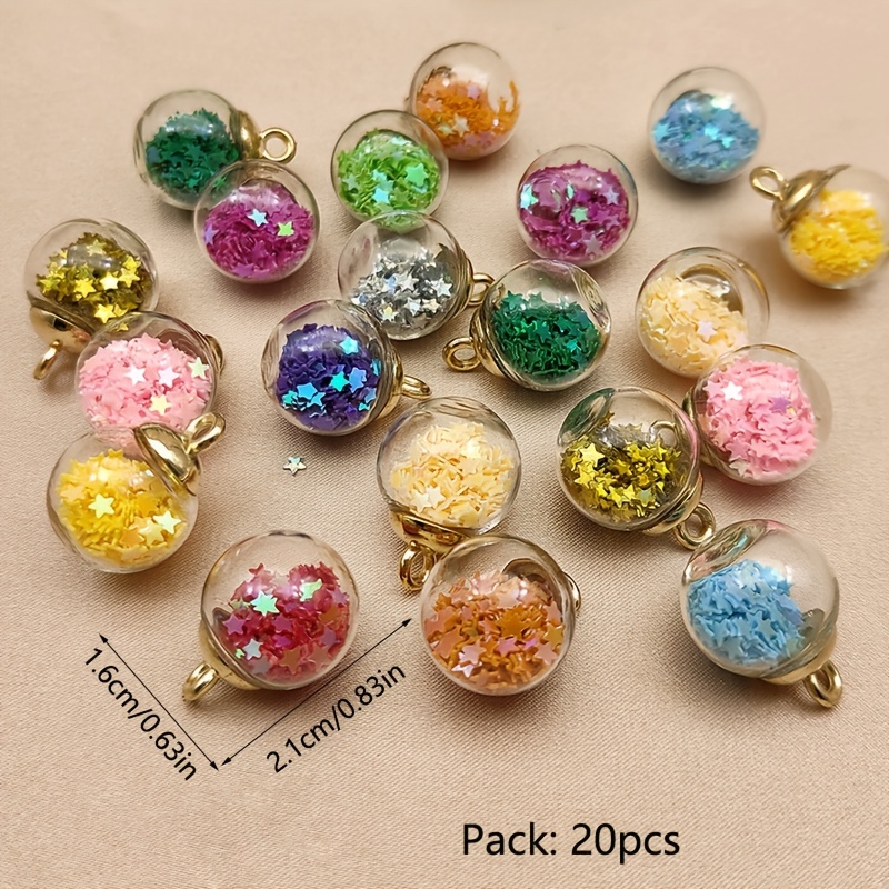 10/20pcs Transparent Ball Fruit Star Colorful Resin Charms For Jewelry  Making Supplies DIY Necklace Earring Accessories Breloque - AliExpress