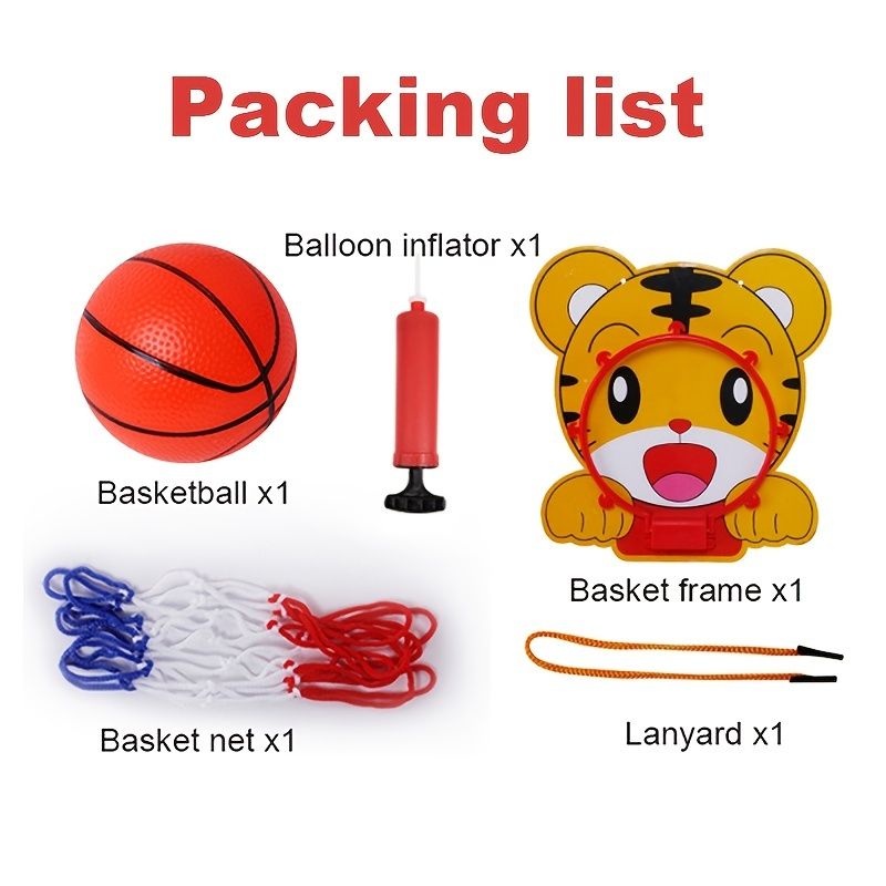 Kids Basketball Stands Cartoon Animals Shape Shooting Basket Indoor Outdoor Sports  Games Basketball Hoop - Toys & Games - Temu