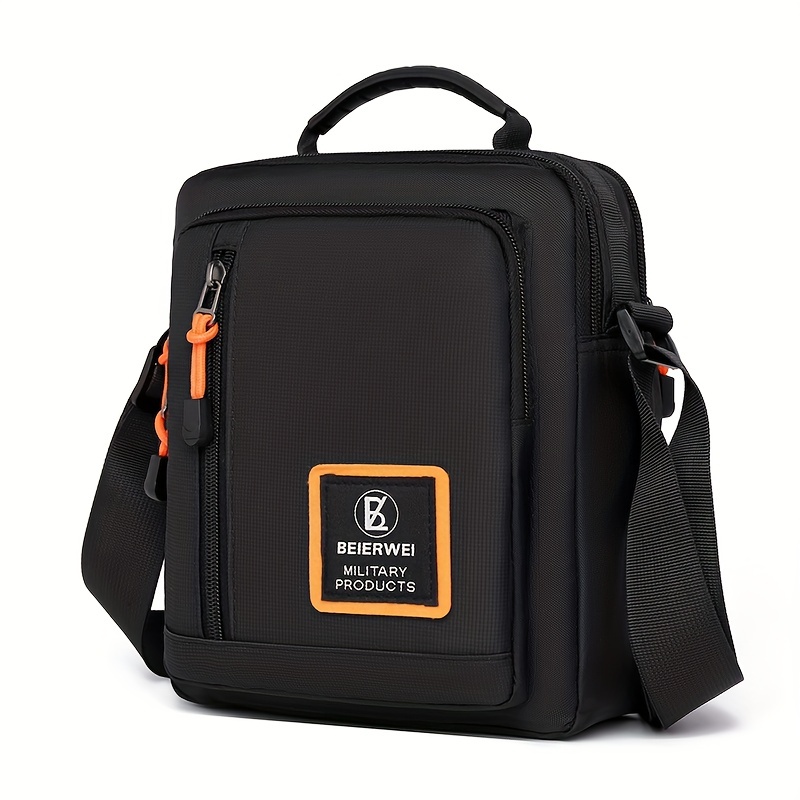 1pc New Casual Shoulder Bag Cylinder Shape Bag, Men's Fashion Crossbody Bag  Men's Retro Fashion Bag, Simple Black Bag