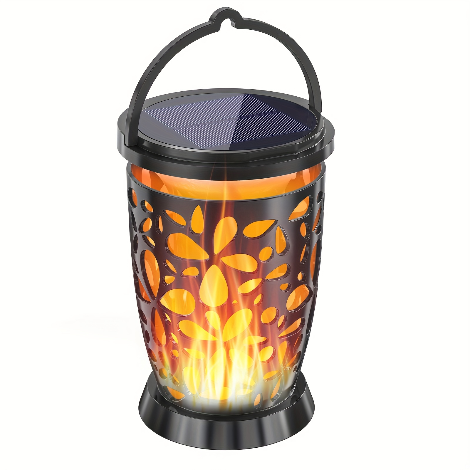 Flame Lamp Lantern Flashlight, Portable Solar Lantern Flame