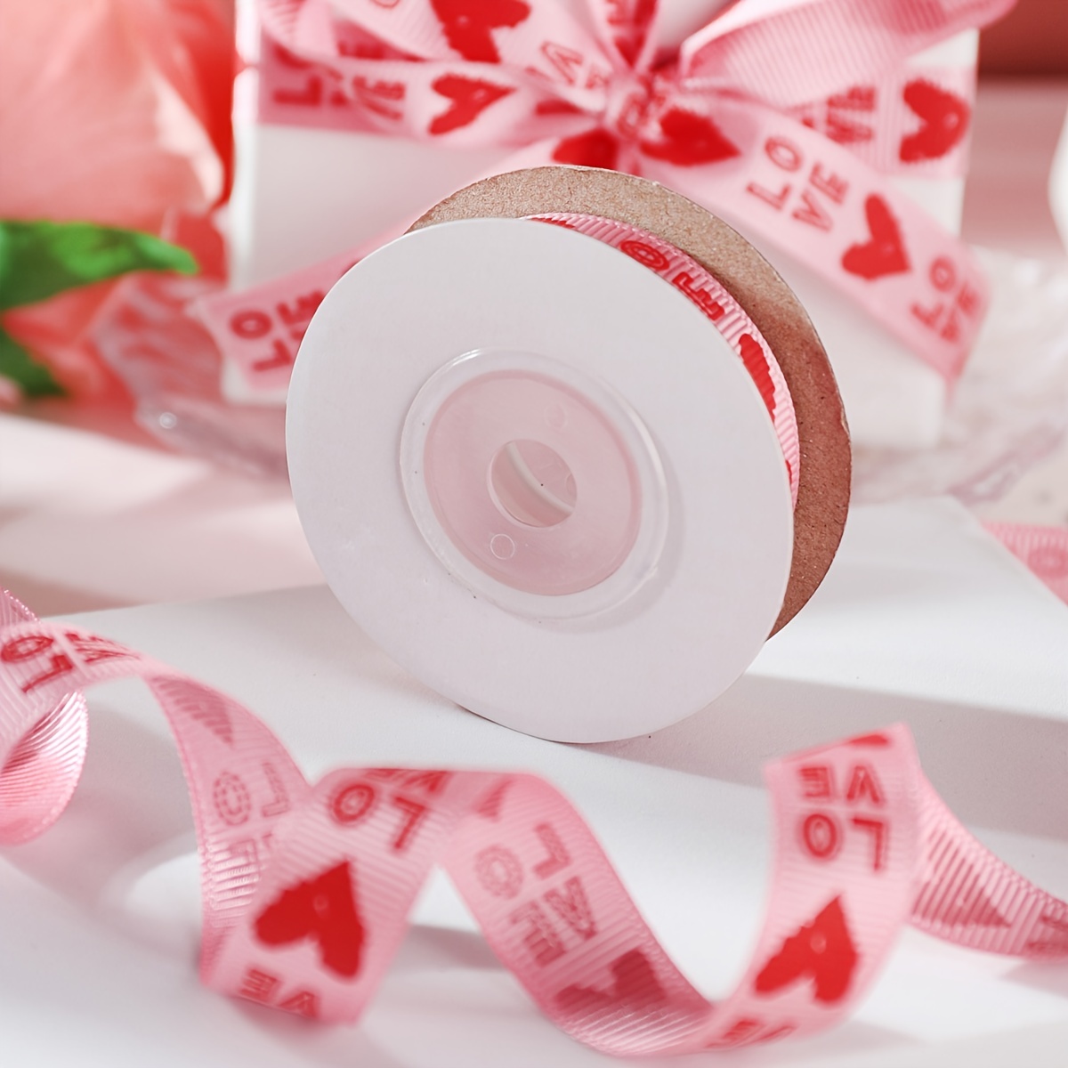 Valentines Day Gift Wrapping Diy Flowers Ribbon