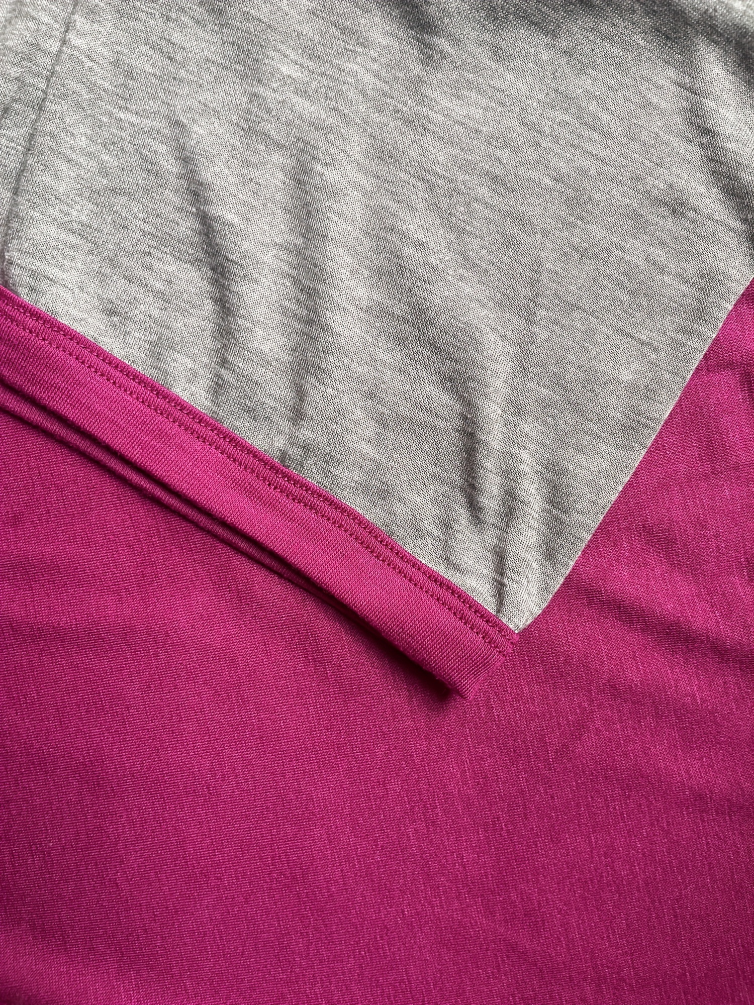 Plus Size Women's Summer Casual Raglan Color Block T-Shirt - Teal & Heather Grey Short Sleeve Loose Fit Tee, Breathable Round Neck Top for Casual Attire, Ladies T Shirts, Smooth Texture Shirt, Soft Fabric Tee