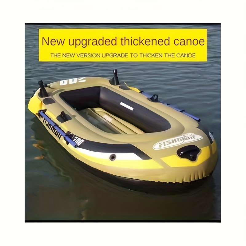 Pvc Inflatable Boat Set Boat For Adults 1 2 Or 2 3 Persons - Temu